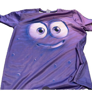 PURPLE MENS CARTOON FUNNY EXPRESION TSHIRT SIZE MEDIUM
